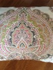 New Croscill 12  X 20  Pink  Green   Cream Giuletta Decorative Pillow