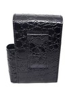 Eclipse Black Croc Design  2 Pu Wrapped Kings Size Cigarette Pack Holder