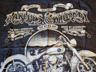 Harley Davidson And Whiskey Black 1985 Silk Tapestry Banner 38x42  Made In Usa