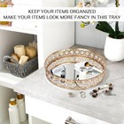 Bathroom Gold Mirror Trays For Vanity  Perfume Organizer Tray For Dresser  Ro   