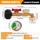 Propane Refill Adapter W gauge   Control Valve Fill 1 Lb Bottles From 20 Lb Tank