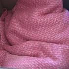 Vintage 90s Fabric Lot - 8  Yards  Dark Pink white Suiting Fabric  Bulk Yardage