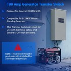 100 Amp Automatic Transfer Switch For Generac Rexg16eza3  16-circuit  Nema 3r  I
