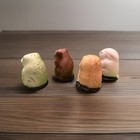 Vntg Franklin Mint Forest Friends Thimble Set Animals Rabbit Frog Beaver Owl