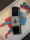 Superman Reproduction 1939 Wrist Watch Warner Bros 1993 Nib Rare Fossil Dc Comic