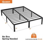 14 Inch Heavy Duty Metal Platform Bed Frame Queen Size Sturdy Steel Slat Support
