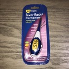 Lot Of 4 Vintage Sun Mark Flash Lcd Fever Thermometer White Plastic Case 3 Color