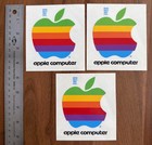Apple Computer Rainbow Logo Sticker Decal Macintosh 1980s Original Vintage Nos