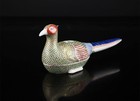 Japanese Vintage Pheasant Incense Burner  kyo-yaki 