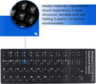 Universal Korean Keyboard Stickers  6-in-1   Black Background With White Letteri