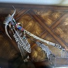 Northern Plains Native American Buffalo Horn Dance Wand 1880s Beads Horns 22 