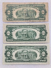 - 2 Dollar Bill United States Legal Tender Notes 1928 63 53 Lot Of 3