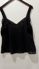 Bisou Bisou Michele Bohbot Black Lace Trim Stretch Camisole Tank Top Xl xg