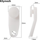 White Traverse Rod Slides Curtain Track Glider Hooks For Curtains 50 Pcs 