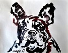Original Pet Portrait 11x14 Abstract Minimalist Acrylic Signed Paper Art P066
