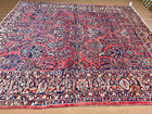Antique  Sarouk  Rug 9x12 Ft Cir 1900