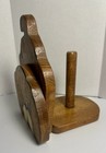 Vintage Wooden Dog Paper Towel Holder Brown 9    Tall Jigsaw Hand Painted 