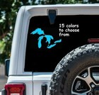 8 Sizes Great Lakes Michigan Car Window Decal Sticker Macbook Laptop Tablet Wall