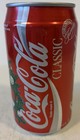 12oz coke Can   Santa In Chair  Whith Coke And Tree   Empty Top Opened 