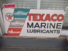 Large Rare Texaco Marine Lubricants Gas Oil 18  Porcelain Metal Gas Oil Sign