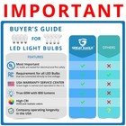 Great Eagle A19 Led Light Bulbs 60 Watt 6 Count  pack Of 1   4000k Cool White