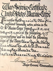Wwi 1918-20 Usmc Marine Corps Service Certificate Aef France
