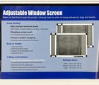 Expandable Fiberglass Screen 2 Pack Aluminum Frame Window Screen 10  X 19 - 36 
