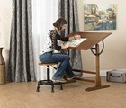 Vintage Rustic Oak Drafting Table   Assorted Colors   Sizes   Pattern Names 