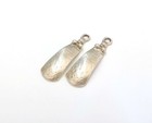 2 Pieces Cambered Antique Silver Plated Charms Jewelry Accessories G21553