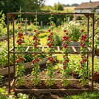 Wooden Tomato Cranberry Vine Support Trellis Garden Plant Climbing Fruits Veggie