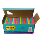 24 Pads Post-it Notes 3  X 3  Super Sticky Supernova Neons 70 Sheets pad