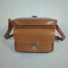 Monterey No  3 Camera Case  Hard Case Leather  Vintage 1960   s 9 5   x8   x7    Usa