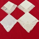 Vintage Hankies Lot Of 12  Whites Wedding Lace Weddings Tea Showers