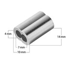 1 8   3mm  Aluminum Crimping Loop Sleeve For Wire Rope  Cable Ferrule  100pcs   