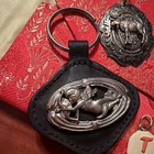 Lot Of Antique vintage Items  Metal Keychain 3 Pendants Heart Moose Football A13