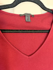 Medium Forever 21 Maroon Burgundy Red Long-sleeve V-neck Crop Lettuce-edge Hem