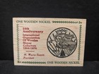 Vintage Wooden Nickel Flat 1978 Huston  Exonumia  Iowmc  15th Anniversary