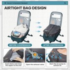 Uppack Vacuum Travel Backpack For Women Men Large L-no Pump  Peacock Blue 