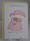 Vintage 80 s Hallmark Bonnie Bunny Dress-up Paper Doll Card W envelope
