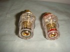 2 Qty Wbt Topline Type Gold Plated Insulated Audiophile Binding Posts Red black
