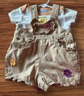 Disney Baby Winnie The Pooh Khaki Patch Overalls And Bodysuit Infant 0-3 Months