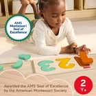 Educational Puzzle For Kids Wood Montessori 1-2-3 Number Counting Learning Block
