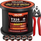 Black Stainless Steel Cable For Railing - 500ft 1 8  T316 Wire Rope For Deck    