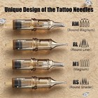 50pcs Mixed Tattoo Needle Cartridge Pack Individually Sealed 316 Stainless Steel