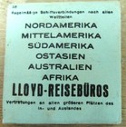 North German Lloyd Line Ocean Liner Steamship Ss Columbus Unused Matchbook