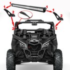 Fit Can-am Maverick X3 Max 52  Combo Curved Led Light Bar Windshield Roof Mount