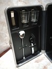 Vintage Travel Bar Mid Century Modern Barware Hard Case