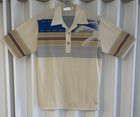 Vtg Pacific Coast Hawaii Beige Honolulu Palm Tree 70   s Large Collar Shirt m  Nwt