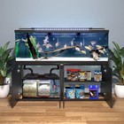 125-150 Gallon Fish Tank Stand Heavy Duty Metal Aquarium Stand With Power Outlet