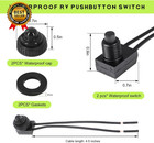 2 Pcs Waterproof Push Button Switch Kp 107 12v On Off Spst Switch With 4 5   